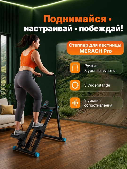 Oyoq mushaklari uchun buklanadigan stepper trenajyor