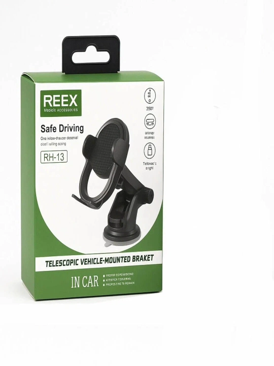 Автомобильный держатель для телефона REEX RH-13 — телескопический, регулируемый, мощный