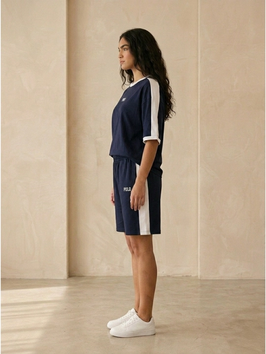 Ayollar sport kiyim to‘plami (oversize футболка + short) — qulay va trend
