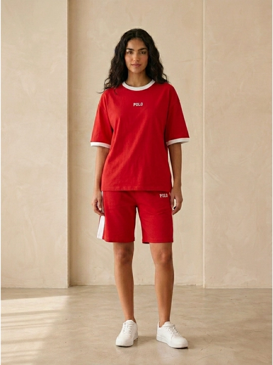 Ayollar sport kiyim to‘plami (oversize футболка + short) — qulay va trend - 