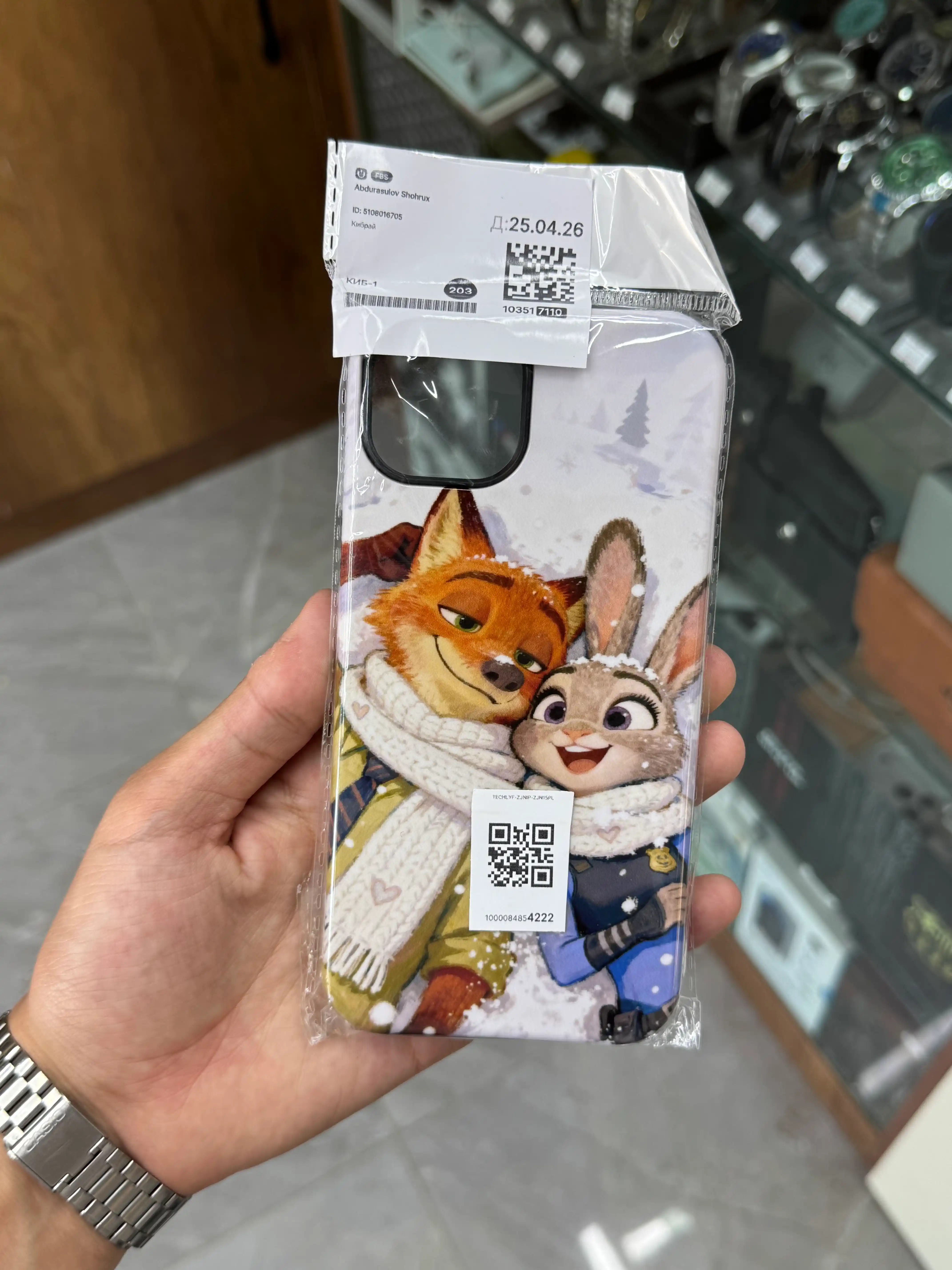 IPhone uchun Zootopia (Judy va Nick) dizaynli g'ilofi X/11/12/13/14/15/16/17