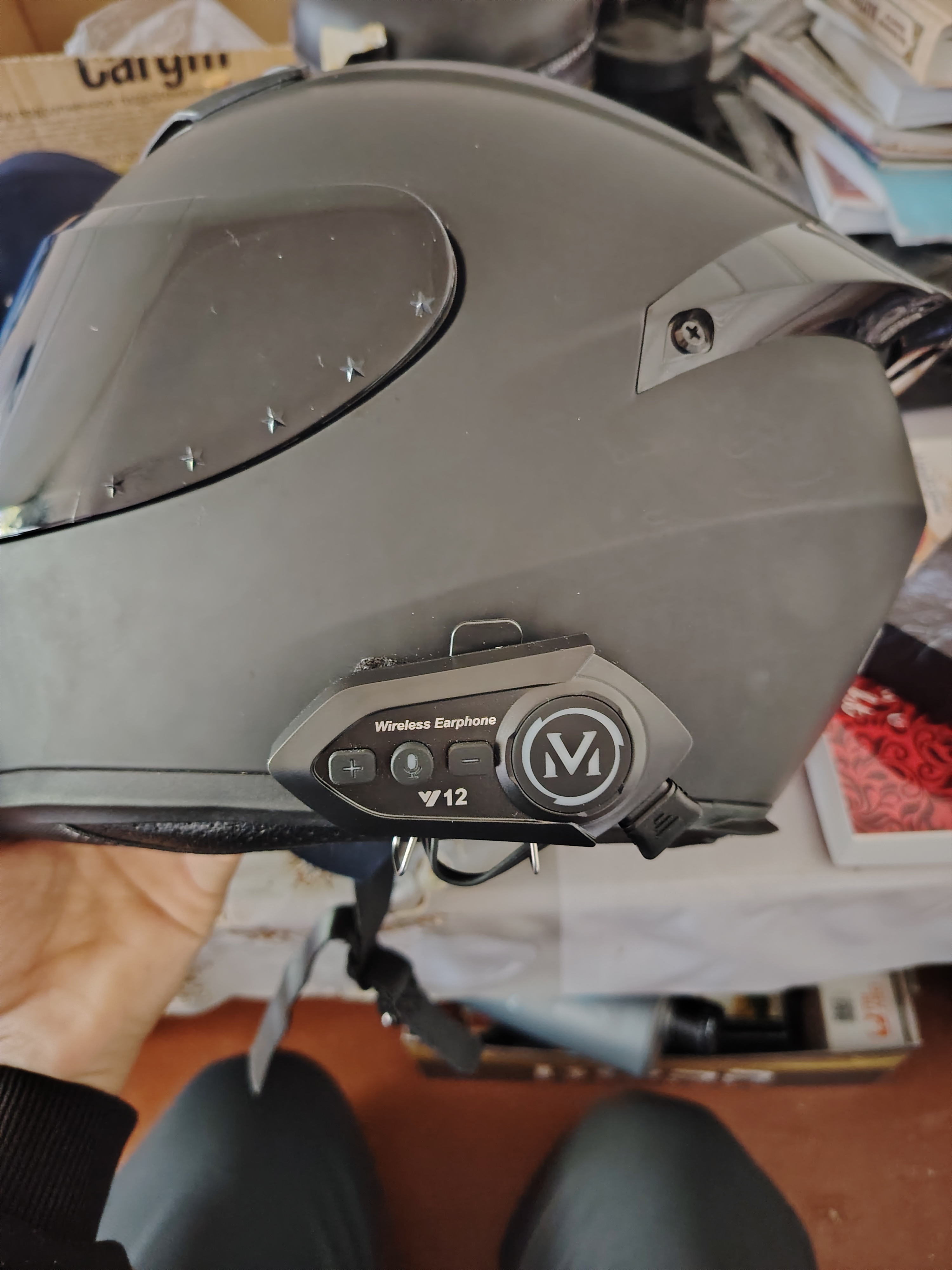 Мотогарнитура Y12 Bluetooth для шлема, наушники с микрофоном для мотоцикла и скутера