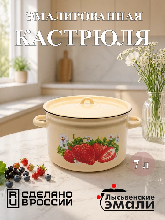 Кастрюли эмалированные с крышкой, кастрюли для кухни, кастрюли с крышкой, кастрюли