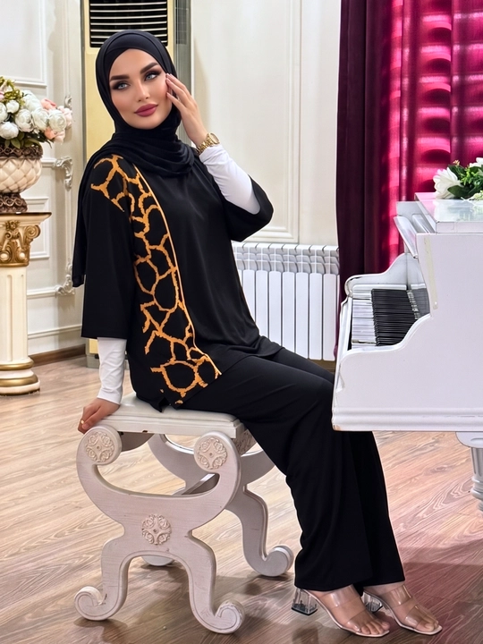 VIOLA, женский костюм, двойка, оверсайз, круглый ворот
