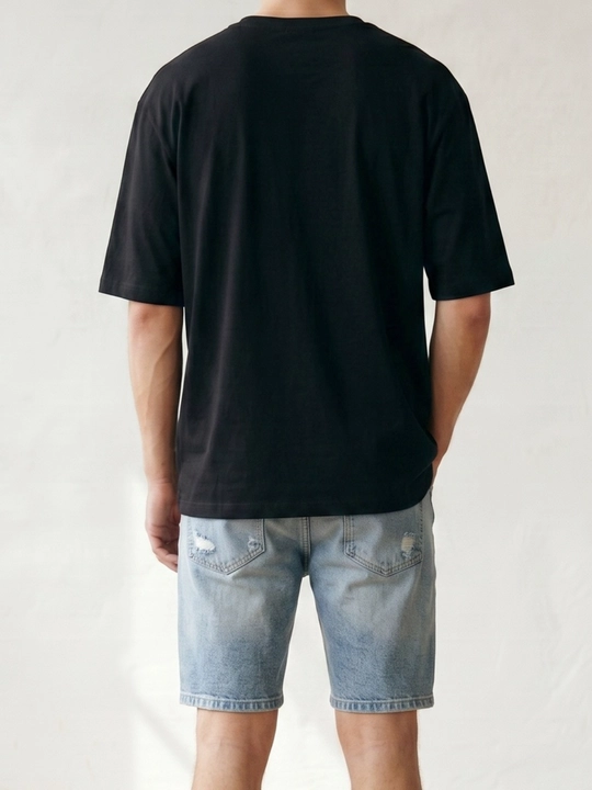 Футболка оверсайз, унисекс, белая и черная, oversize, с принтом смайлик, базовая футболка