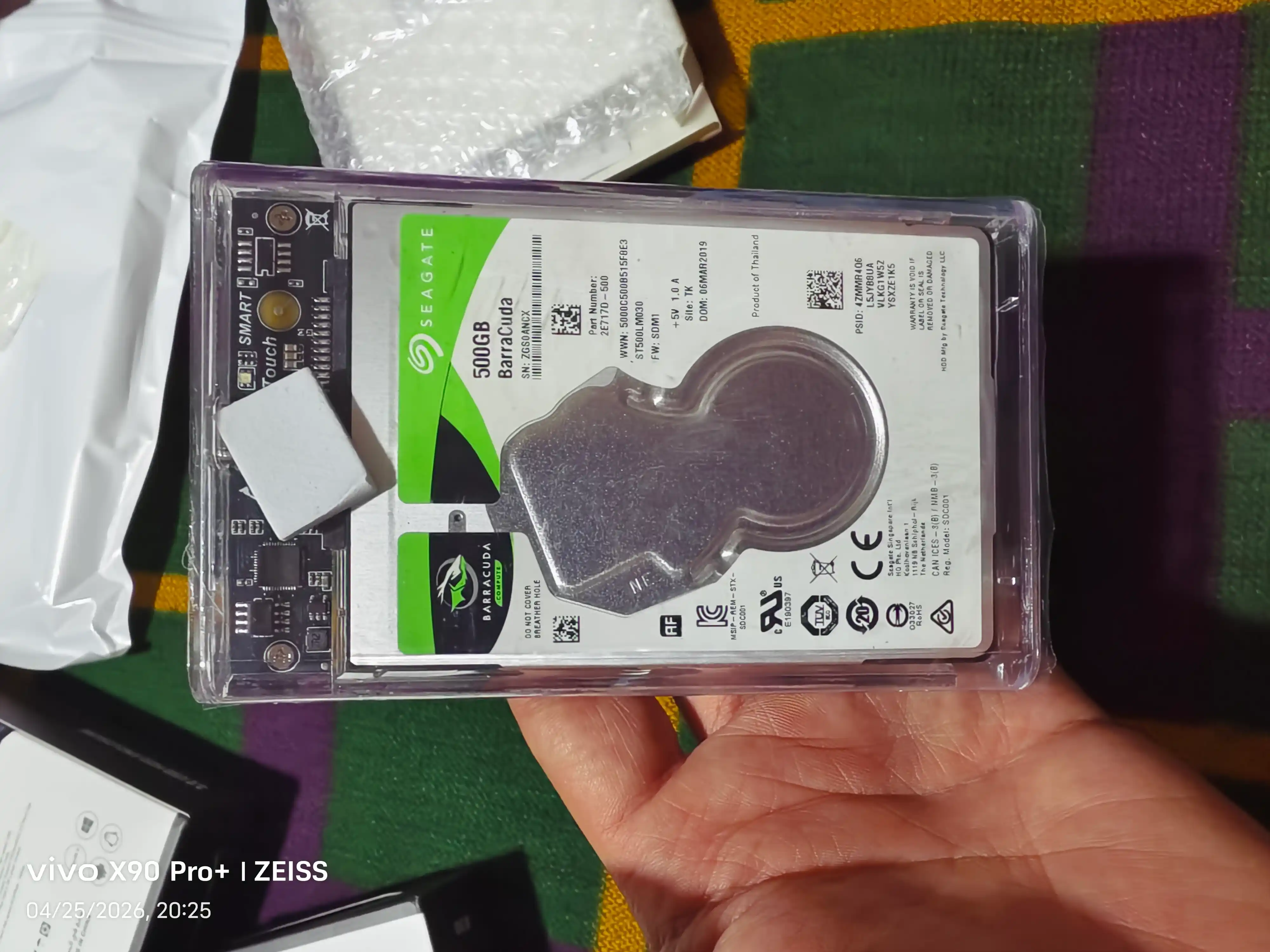 Shaffof HDD Ssd SATA. 2.5 dyuymli USB3.0 Type-C Portativ tashqi qattiq disk qutisi