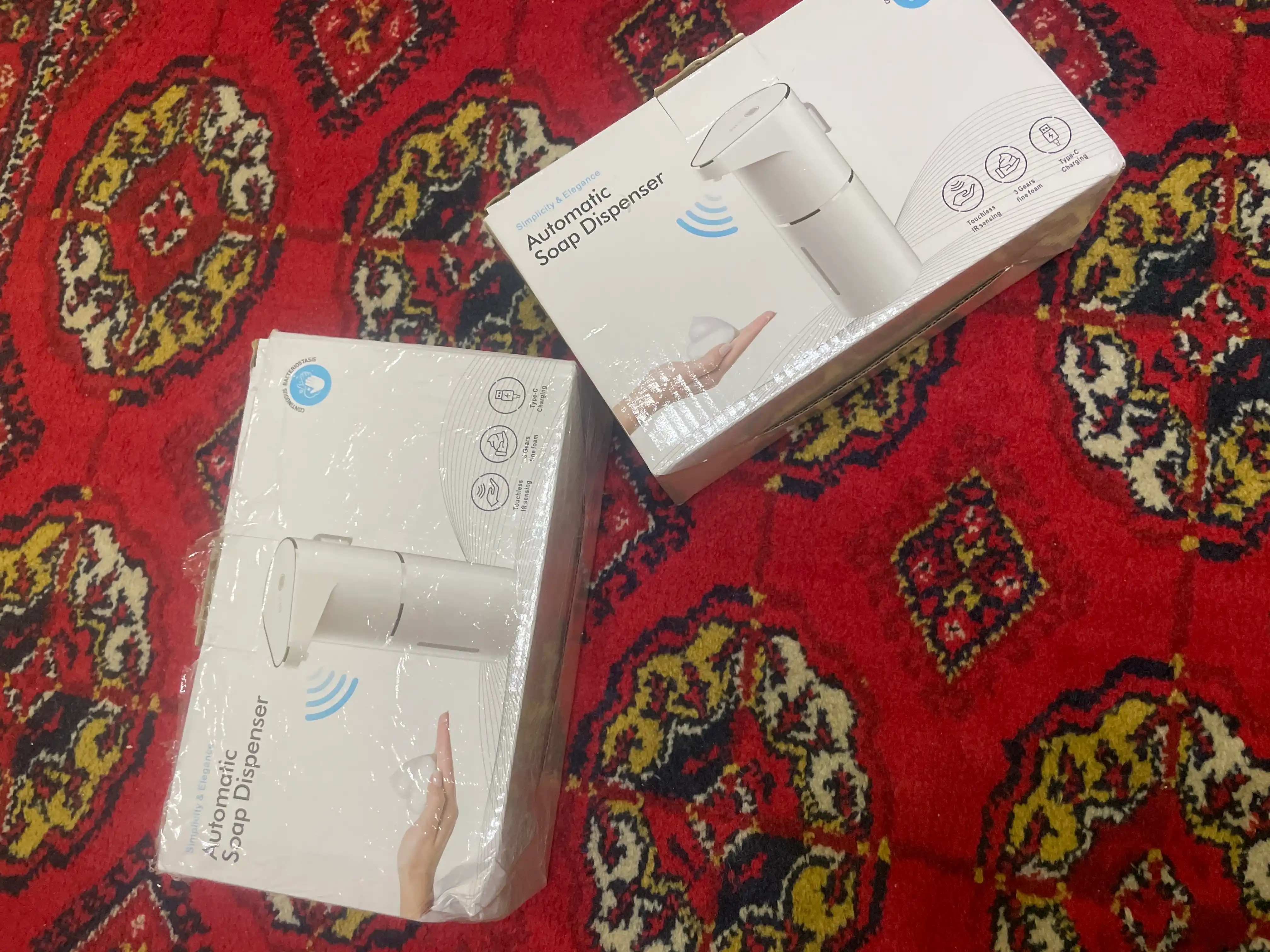 Suyuq sovun uchun sensorli avtomatik dozator ko'pikli, 350 ml, Type-C