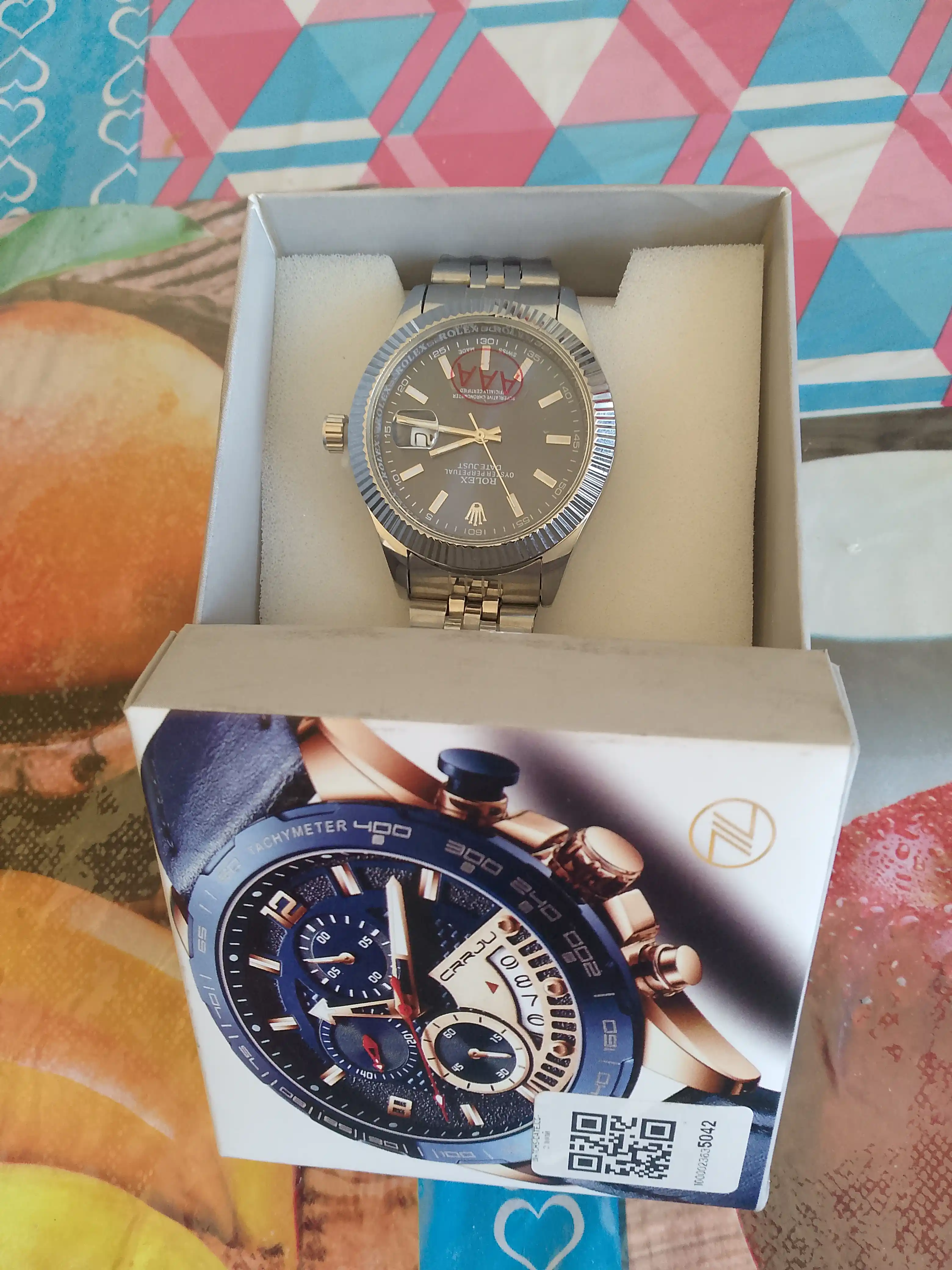 Erkaklar qo'l soati Datejust, kvarts mexanizmli, sovg'a qutisida