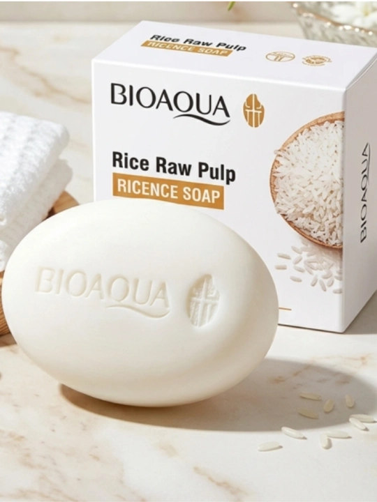 Отбеливающее мыло BIOAQUA, с экстрактом риса, для лица и тела, 100 г - 