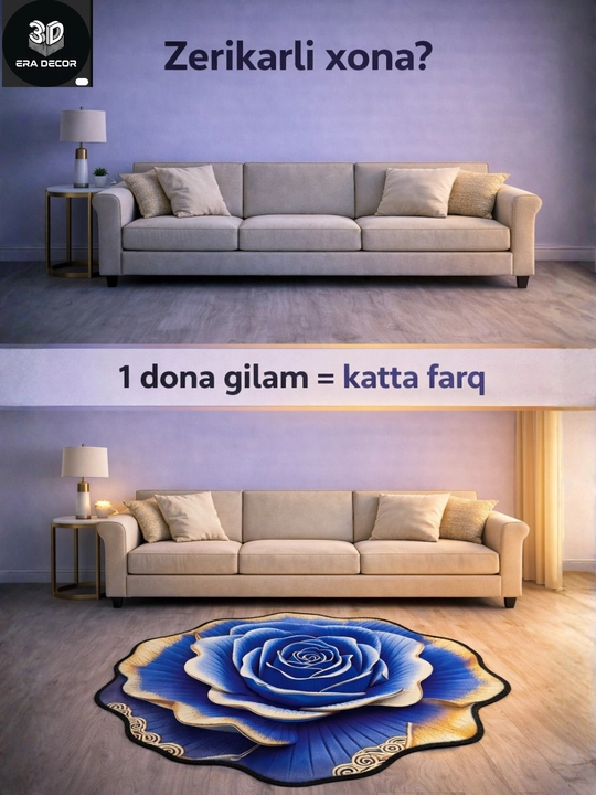 3D vannaga gilam, sirpanmaydigan gilamlar, bolalar uchun gilamcha, yumshoq gilamlar