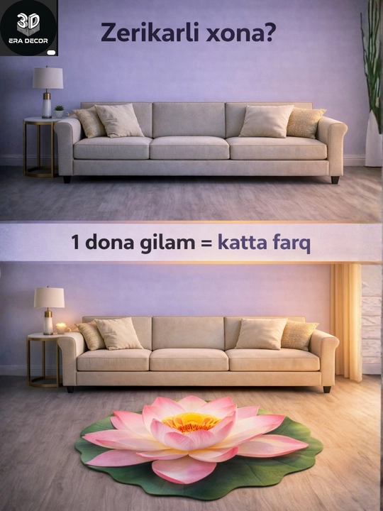 3D vannaga gilam, sirpanmaydigan gilamlar, bolalar uchun gilamcha, yumshoq gilamlar