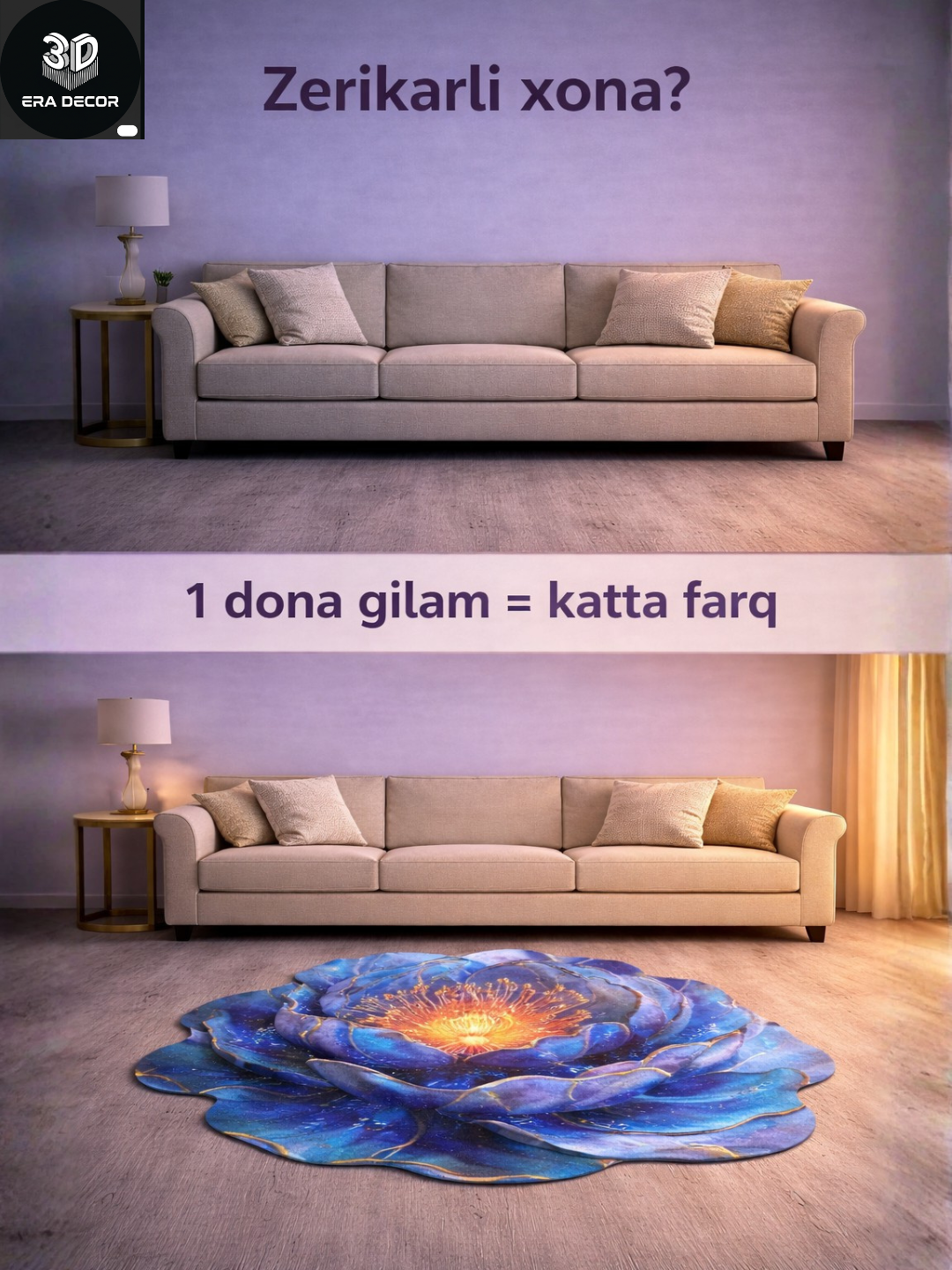 3D vannaga gilam, sirpanmaydigan gilamlar, bolalar uchun gilamcha, yumshoq gilamlar