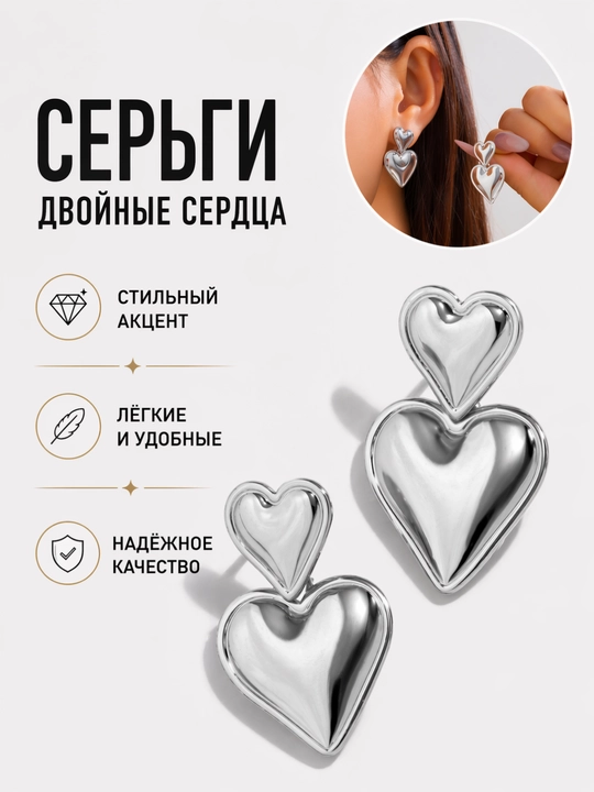 Серьги с камнем подвесные лёгкие стильные, бижутерия, модные - 