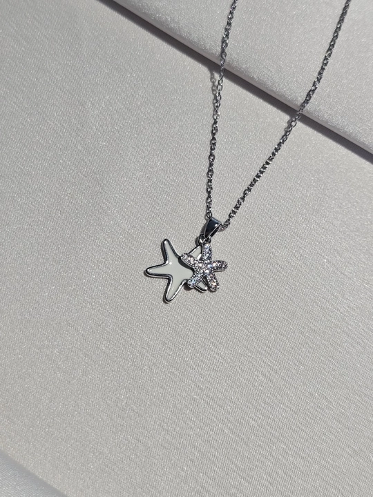 Dengiz yulduzchalari bilan zanjir, stainless steel, zanglamaydigan po‘lat, toshli