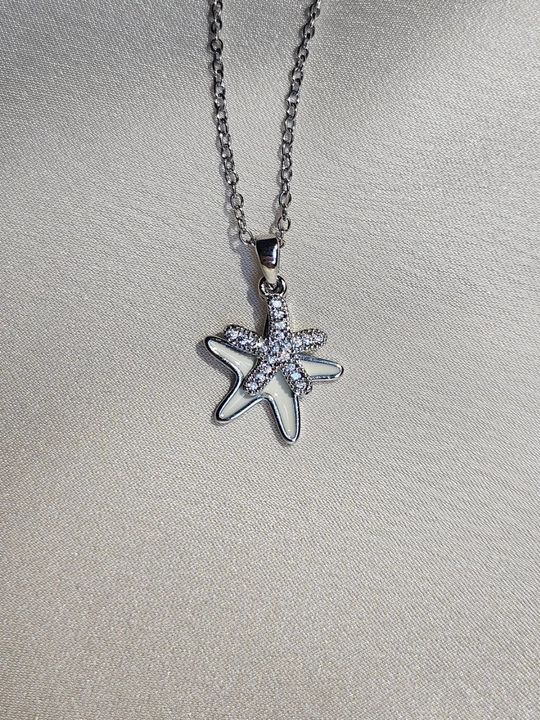 Dengiz yulduzchalari bilan zanjir, stainless steel, zanglamaydigan po‘lat, toshli