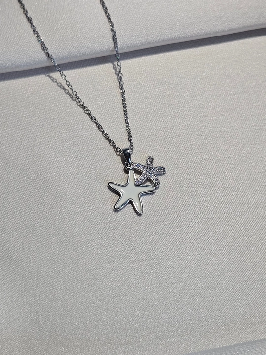 Dengiz yulduzchalari bilan zanjir, stainless steel, zanglamaydigan po‘lat, toshli