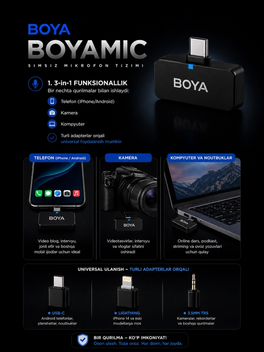 Boya Boyamic simsiz mikrofon