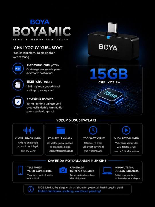 Boya Boyamic simsiz mikrofon