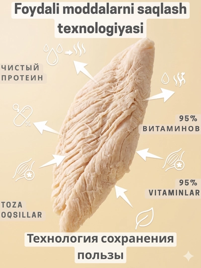 Лакомство сублимированное для кошек Kimpets в банке, натуральные мясные кубики