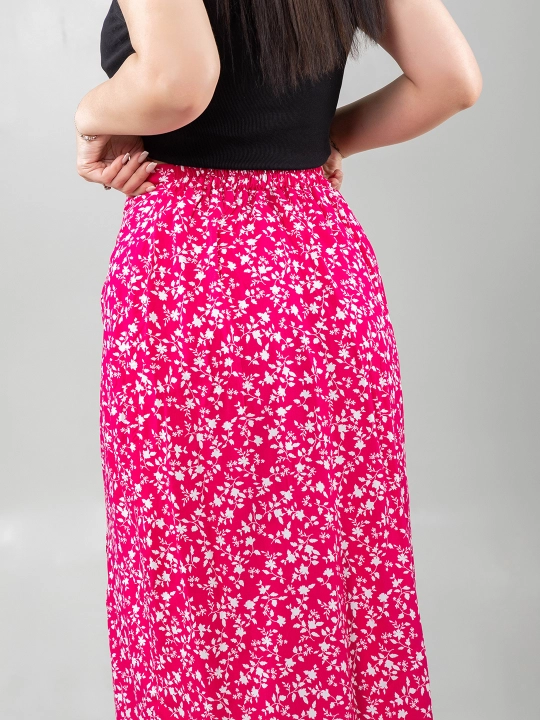 Kesikli yozgi midi yubka