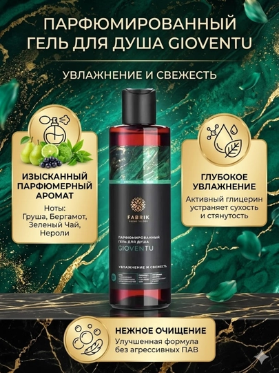 Парфюмированный гель для душа Fabrik Cosmetology Gioventu - 