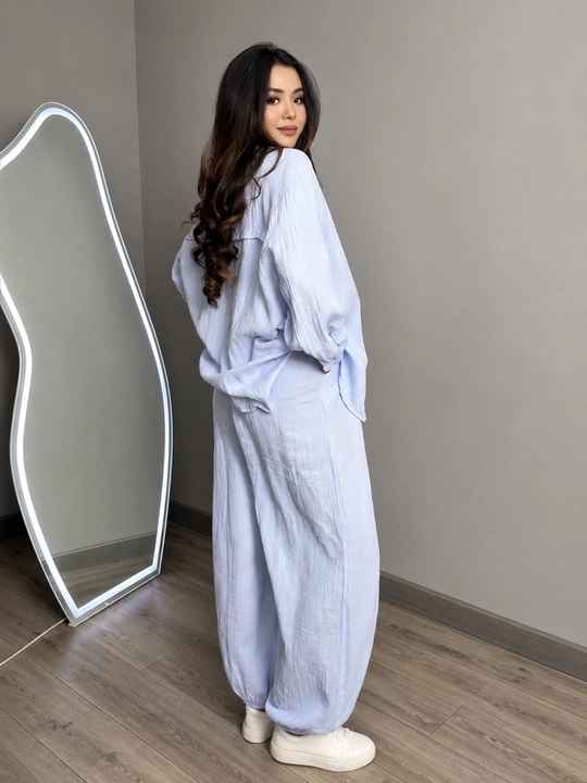 Ayollar uchun ko'ylak va shimlar, oversize, zamonaviy, kundalik, yoz uchun, muslim, dvoyka