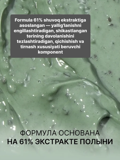 AXIS-Y Mugwort Pore Clarifying tozalovchi loydan shuvoqli niqob, yuz uchun maska, 100 ml
