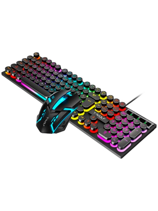 Игровая клавиатура и мышь T-wolf TF200, TF270, с RGB-подсветкой
