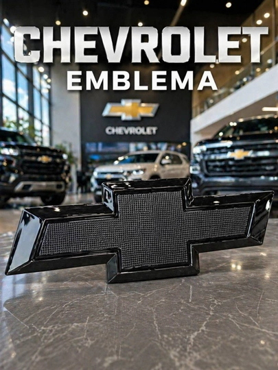 Эмблема передняя Chevrolet, глянцевая, на решетку радиатора автомобиля, логотип, тюнинг — ROYALPL-EMBLEMACH-ЧЕРН-jentraz