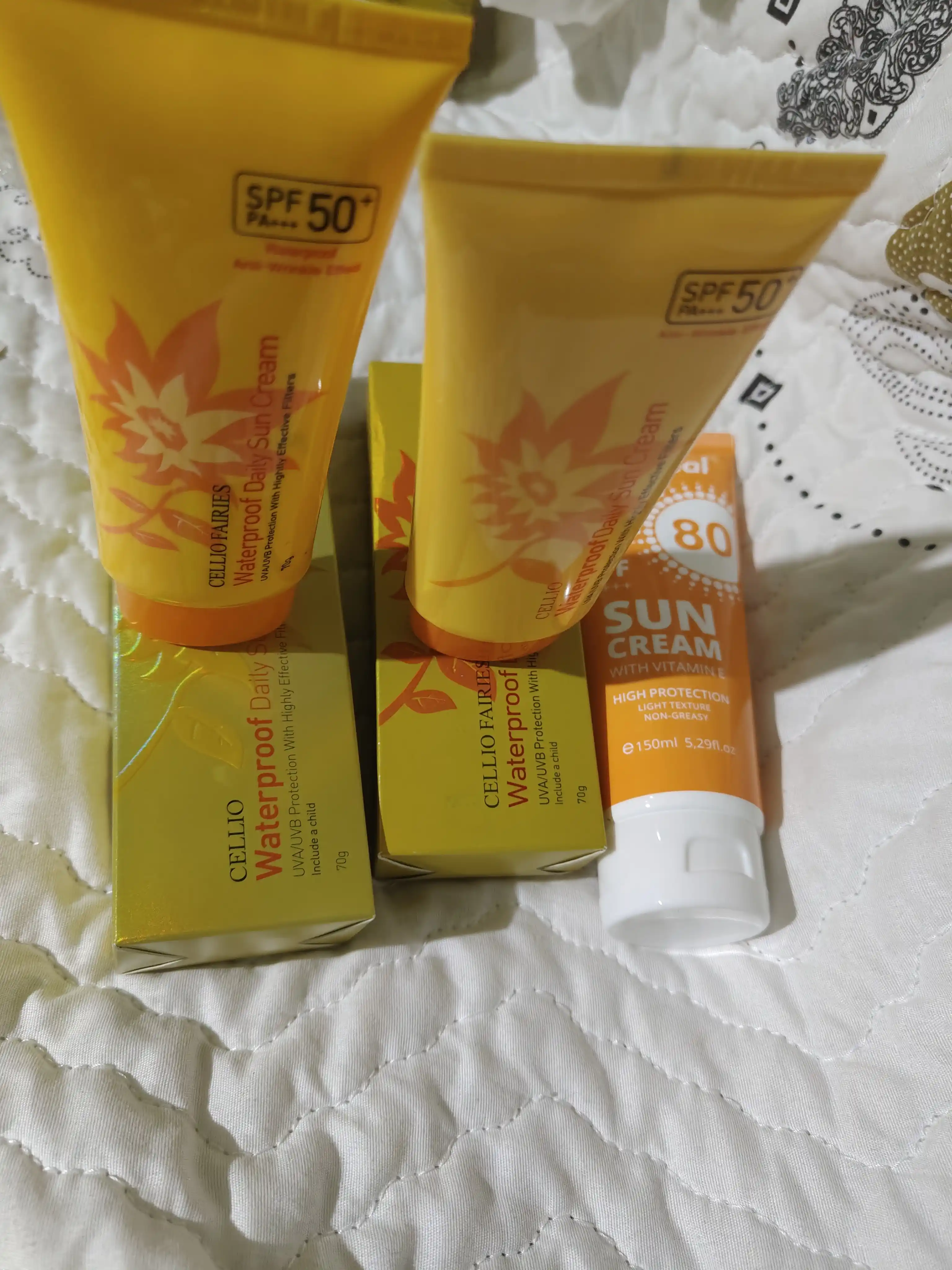 Quyoshdan himoyalovchi krem Dr. Heal Sun Cream SPF 80 PA+++, E vitamini, kokos moyi, 150 ml