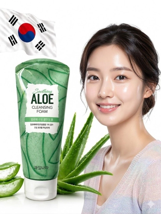 Пенка для умывания и очищения лица. ALOE CLEANSING FOAM — Корея 130 гр - 