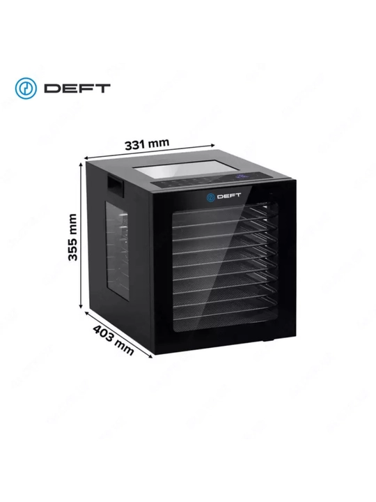 Meva va sabzavotlar uchun degidrator quritgich DEFT DTFD1008B 8 taglik
