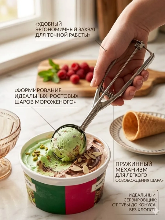 Ложка для мороженого шарик