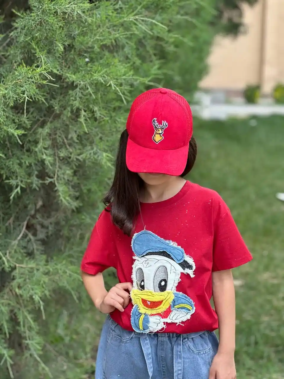 Хлопковая футболка для девочек 5-10 лет