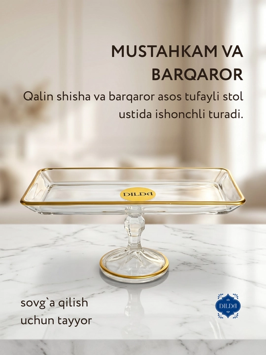 Bogema idish, sovg'a uchun, meva, shirinlik uchun, desert uchun