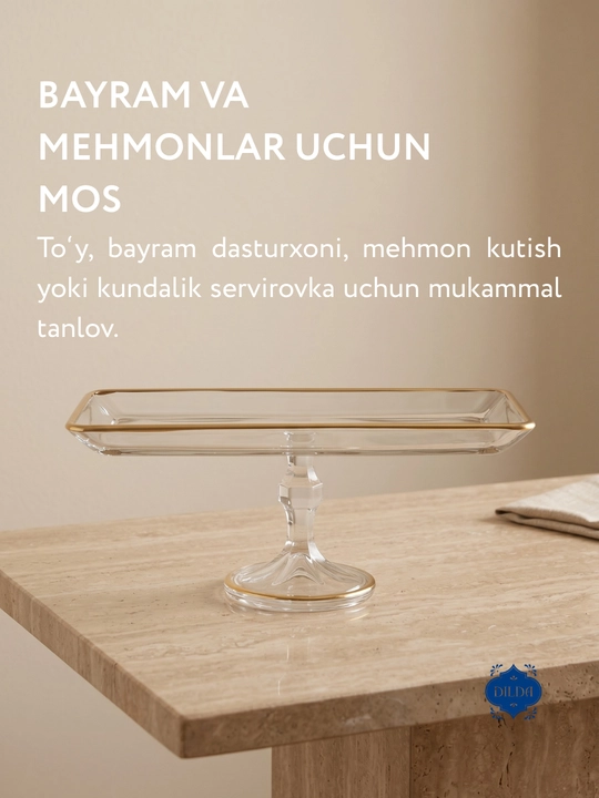 Bogema idish, sovg'a uchun, meva, shirinlik uchun, desert uchun