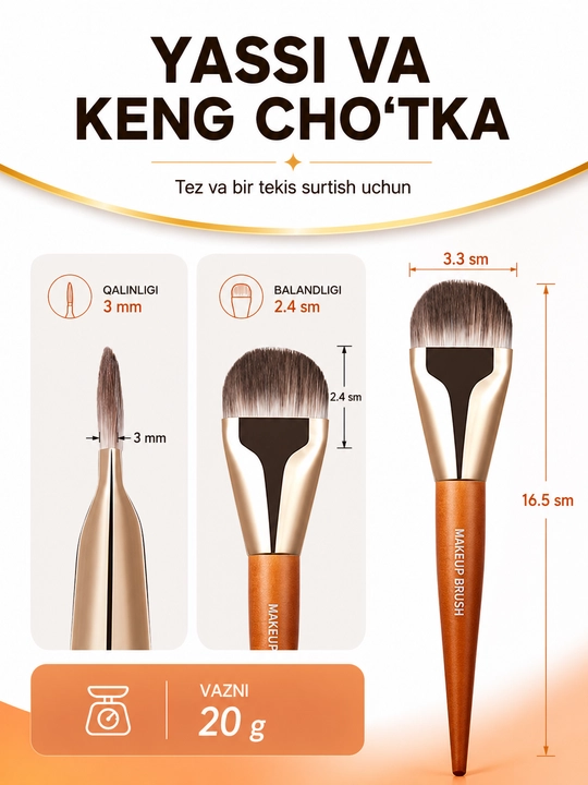Tonal krem uchun cho'tka