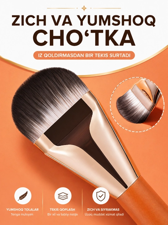 Tonal krem uchun cho'tka