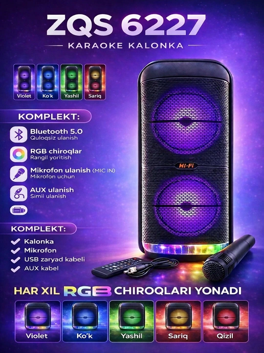 ZQS6227 BIG — ortativ Bluetooth kolonkalar - 