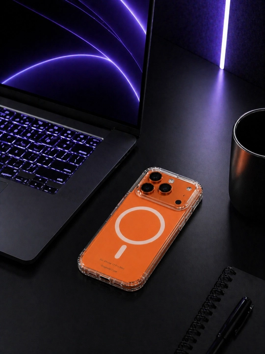 MagSafe чехол для iPhone X–17 (Pro / Pro Max), прозрачный, защита камеры, ударостойкий - 