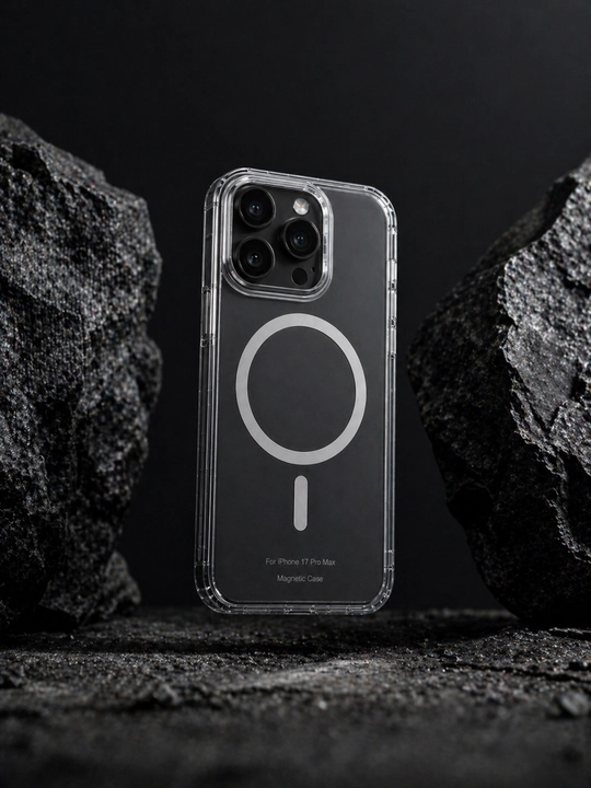 iPhone X–17 (Pro / Max) uchun MagSafe g‘ilof, shaffof, kamera himoyasi, zarbaga chidamli