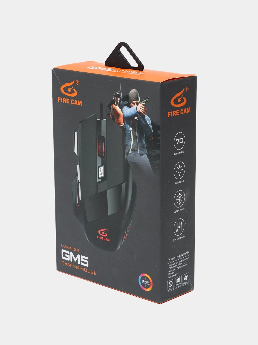 Игровая мышь Fire Cam GM6 Luminous RGB с подсветкой - 