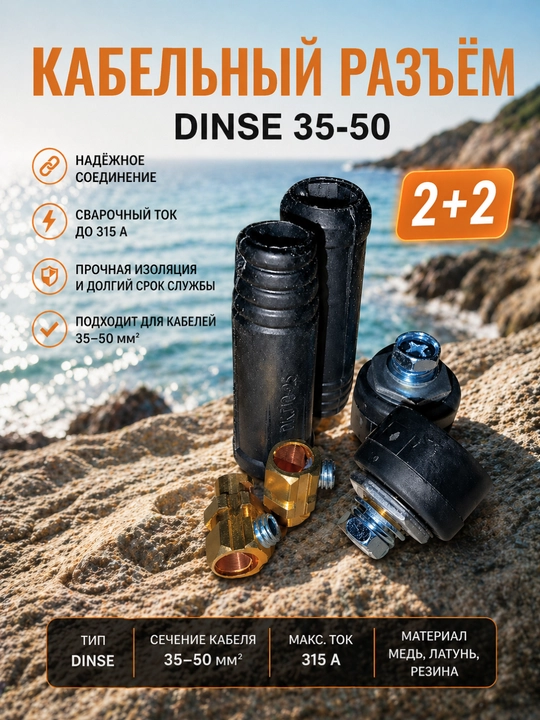 Payvandlash ulagichlari 2+2 dona 250A gacha o‘lchamlar tanlash uchun