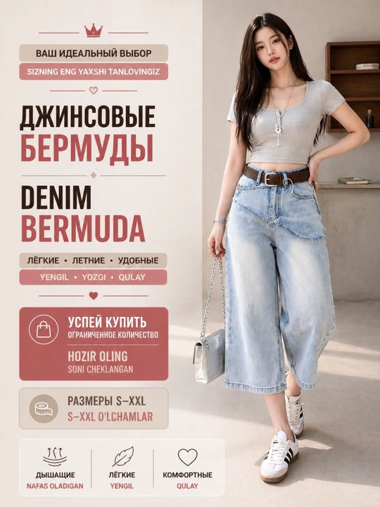 Ayollar jinsi shorti, yozgi baggy short, bermuda, kapri, kyulot oversize Y2K