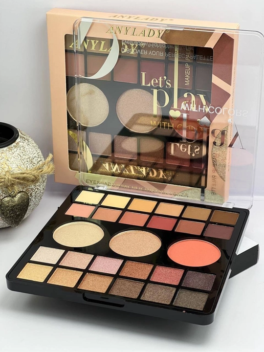 Палетка теней для век ANYLADY Brown Eyes, TenMakeup Palette тени для век румяна хайлайтер) - 