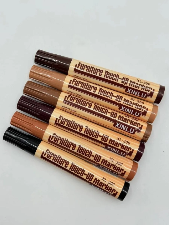 Набор маркеров для мебели Furniture Touch-Up Marker, 6 цветов для ремонта царапин