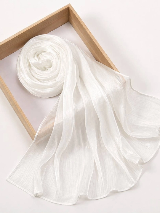 Organza sharf, ayol va qizlar uchun, ro'mol, hijob, 175 x 75 sm