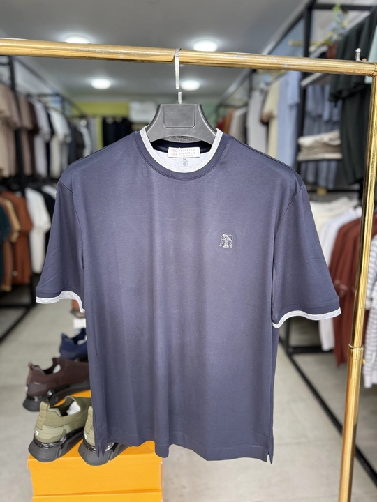 Erkaklar futbolkasi, Misr paxtasidan, premium sifat, oddiy klassik model, o‘lchamlar M–3XL