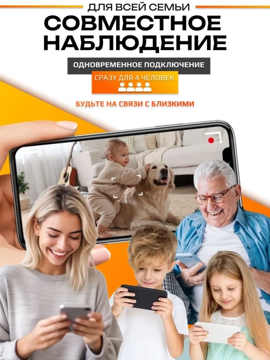 Мини Wi-Fi камера видеонаблюдения для дома и личной безопасности