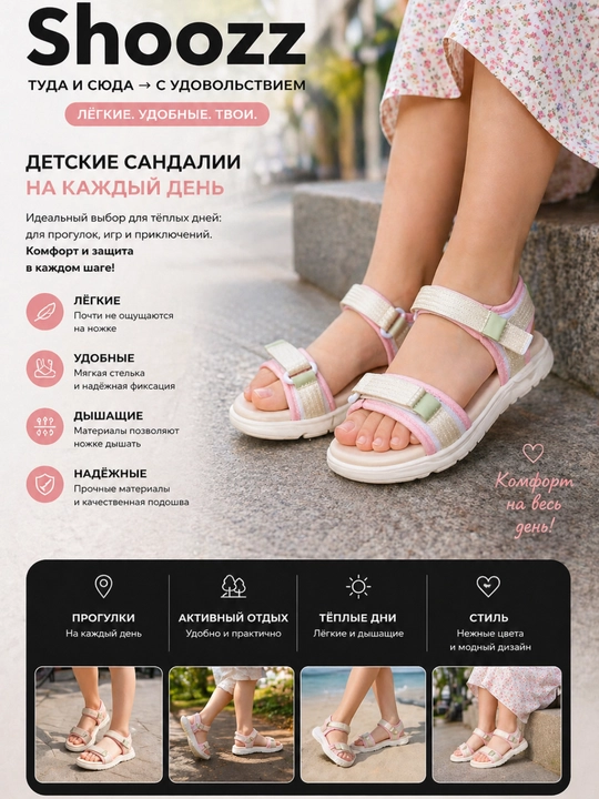 Женские сандалии на платформе - 